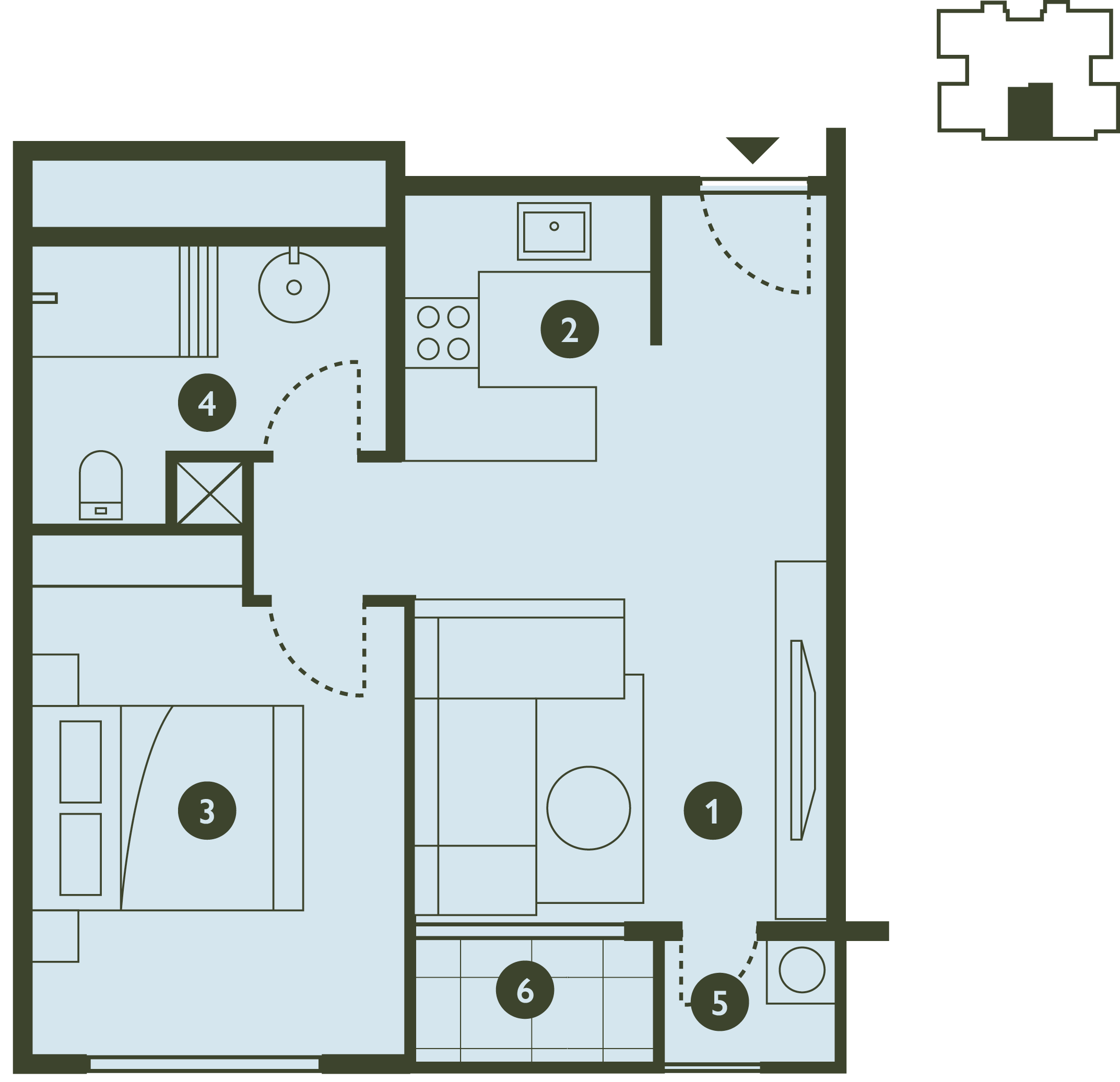 One bedroom